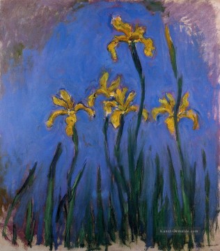  gelb Kunst - gelbe Iris III Claude Monet
